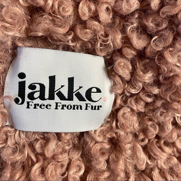 Jakke NWOT PINK FAUX LAMBS WOOL COAT JACKET - Picture 3 of 10